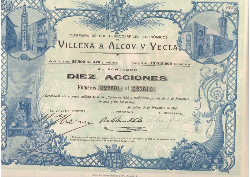 Compañía de los Ferrocarriles Económicos Villena a Alcoy y Yecla