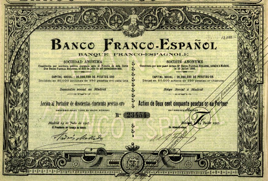 Banco Franco-Español: acción