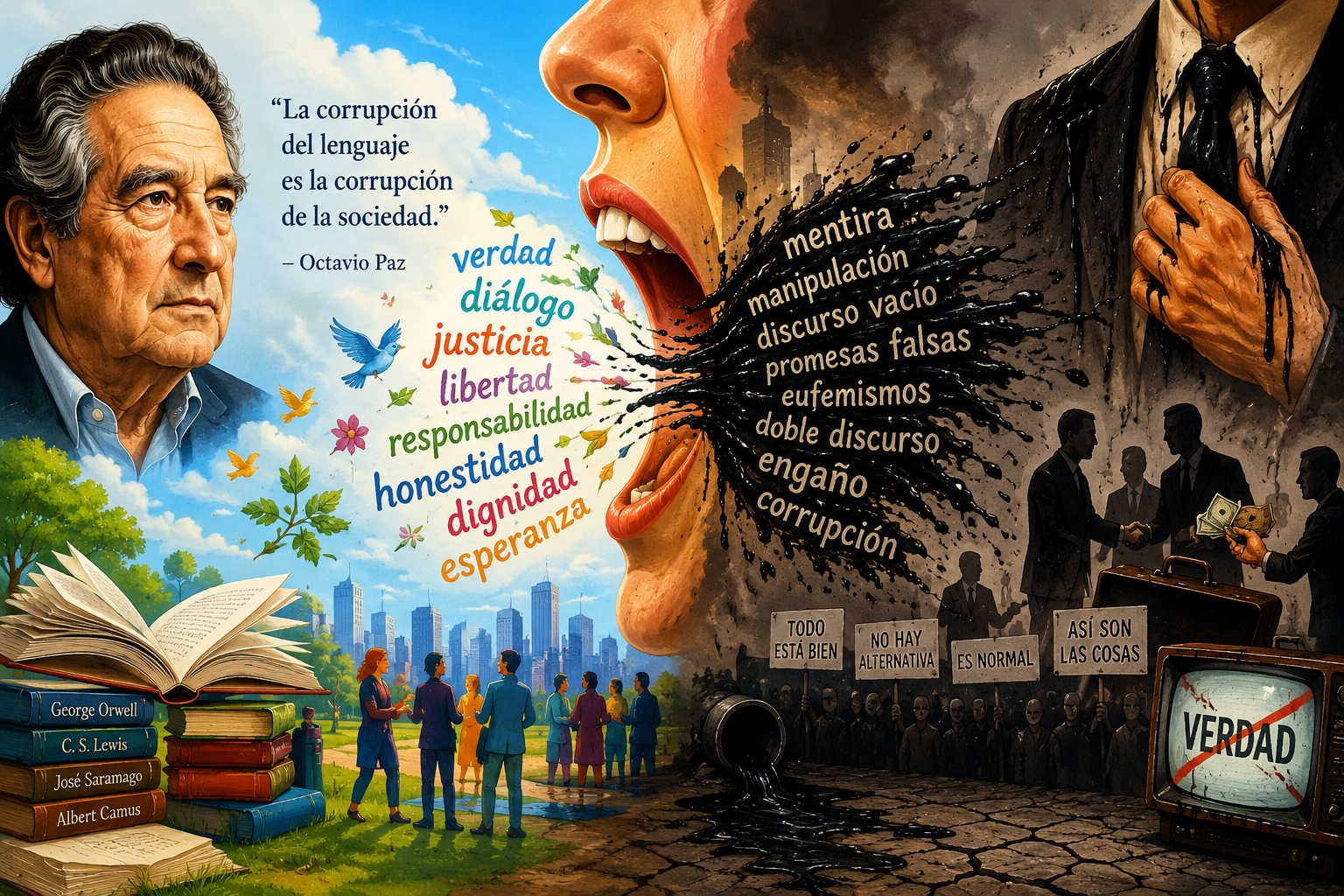 La corrupción del lenguaje, una manifestación de la corrupción de la sociedad